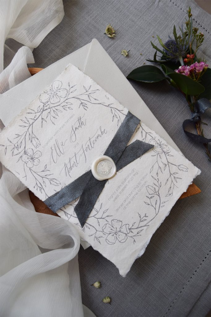 Josephina Semi-Custom Wedding Invitation Calligraphy and Design - Fine Art Calligraphy